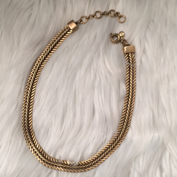 JCrew Gold Braided Chain Necklace - Picture 5 of 5